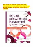 TEST BANK FOR NURSING DELEGATION AND MANAGEMENT OF PATIENT CARE 3RD EDITION BY MOTACKI RN MSN&comma; KATHLEEN&comma; BURKE RN PHD&comma; KATHLEEN&period;pdf
