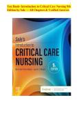 Test Bank- Introduction to Critical Care Nursing 9th Edition by Sole &mdash; All Chapters & Verified Answers&lowbar;compressed &lpar;1&rpar;&period;pdf