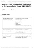 GEOG 2051 Exam 1 Questions and answers with verified Answers &lpar;Latest Update 2026&rpar; UPDATE&excl;&excl;