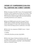 ONTARIO OIT COMPREHENSIVE EXAM 2026 FULL QUESTIONS AND CORRECT ANSWERS