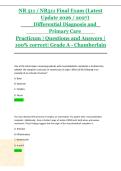 Differential Diagnosis and Primary Care Practicum &lpar;NR 511 &sol; NR511&rpar; &ndash; Chamberlain University &ndash; 2026&sol;2027 &ndash; Final Exam Questions & 100&percnt; Correct Answers