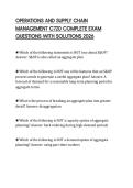 OPERATIONS AND SUPPLY CHAIN MANAGEMENT C720 COMPLETE EXAM QUESTIONS WITH SOLUTIONS 2026