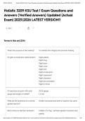 Holistic 3209 KSU Test 1 Exam Questions and Answers &lpar;Verified Answers&rpar; Updated &lpar;Actual Exam&rpar; 20252026 LATEST VERSION&excl;&excl;