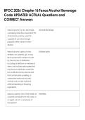 BPOC 2026 Chapter 16 Texas Alcohol Beverage  Code UPDATED ACTUAL Questions and  CORRECT Answers