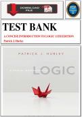 TEST BANK  A CONCISE INTRODUCTION TO LOGIC 11TH EDITION  Patrick J&period; Hurley