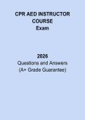 CPR&sol;AED Instructor Course 2026 &vert; Complete Certification Study Guide&comma; Practice Questions & Answers
