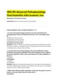 HESI RN Advanced Pathophysiology Final Exam2025-2026 Academic Year