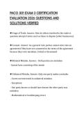 PACO 501 EXAM 3 CERTIFICATION EVALUATION 2026 QUESTIONS AND SOLUTIONS VERIFIED