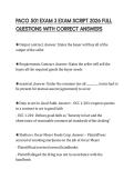 PACO 501 EXAM 3 EXAM SCRIPT 2026 FULL QUESTIONS WITH CORRECT ANSWERS