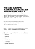 PADI RESCUE DIVER ACTUAL EXAMINATION 2026 QUESTIONS WITH ACCURATE ANSWERS GRADED A&plus;