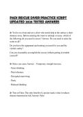 PADI RESCUE DIVER PRACTICE SCRIPT UPDATED 2026 TESTED ANSWERS
