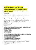 ATI Cardiovascular System Comprehensive Examination2026 LATEST UPDATE