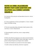 PATHO 370 WEEK 3 BLACKBOARD REVIEW STUDY GUIDE QUESTIONS AND SOLUTIONS 2026 CORRECT ANSWERS GRADED A&plus;