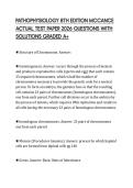 PATHOPHYSIOLOGY 8TH EDITION MCCANCE ACTUAL TEST PAPER 2026 QUESTIONS WITH SOLUTIONS GRADED A&plus;