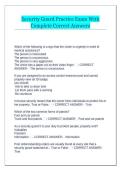 Security Guard Practice Exam With Complete Correct Answers