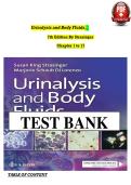 Full Test Bank for Urinalysis and Body Fluids &lpar;7th Edition&rpar; by Susan King Strasinger and Marjorie Schaub Di Lorenzo Complete Coverage &lpar;Chapters 1-17&rpar; Verified Technical Questions Renal Function &sol; Physical & Chemical Examination &sol; Microscopic Analysis &sol; Bo