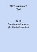 TCFP Instructor 1 Test 2026 &vert; Complete Study Guide&comma; Practice Questions & Verified Answers
