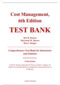 Test Bank &ndash; Cost Management&comma; 6th Edition &ndash; Don R&period; Hansen&comma; Maryanne M&period; Mowen&comma; Dan L&period; Heitger &ndash; ISBN 9798214044866 &lpar;All Chapters Covered 1&ndash;21&rpar;