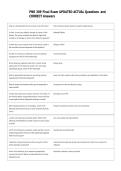 PNR 309 Final Exam UPDATED ACTUAL Questions  and  CORRECT Answers