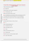 French Wine Scholar Questions and Correct Answers  &vert; Latest Update 