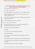 French Wine Scholar - Champagne Questions and  Correct Answers &vert; Latest Update 