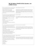 PNR 309 Midterm UPDATED ACTUAL Questions  and  CORRECT Answers