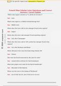 French Wine Scholar Loire Questions and Correct  Answers &vert; Latest Update 