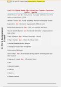 Geo 2010 Final Exam Questions and Correct Answers  &vert; Latest Update 