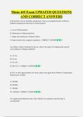 Mana 445 Exam UPDATED QUESTIONS  AND CORRECT ANSWERS