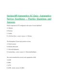 Section 609 Automotive AC Quiz &ndash; Automotive Service Excellence &ndash; Practice Questions and Answers