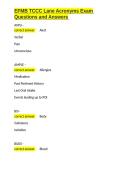 EFMB TCCC Lane Acronyms Exam Questions and Answers&period;docx