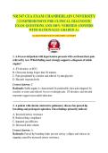 NR 547 CEA EXAM CHAMBERLAIN UNIVERSITY 2026 &vert; COMPREHENSIVE PRE-CLINICAL DIAGNOSTIC  EXAM QUESTIONS AND 100&percnt; VERIFIED ANSWERS  WITH RATIONALES GRADED A&plus;
