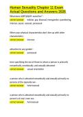 Human Sexuality Chapter 11 Exam Actual Questions and Answers 2026&period;docx