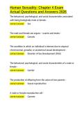 Human Sexuality Chapter 4 Exam Actual Questions and Answers 2026&period;docx