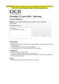 2025 OCR A Level History A Y207&sol;01 The German Reformation and the rule of Charles V 1500-1559 Comprehensive Question Paper & Final Marking Scheme