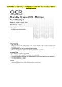 2025 OCR A Level History A Y206&sol;01 Spain 1469-1556 Comprehensive and integrated Question Paper & Final Marking Scheme