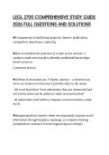 LEGL 2700 COMPREHENSIVE STUDY GUIDE 2026 FULL QUESTIONS AND SOLUTIONS