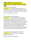 WOBC MDMP Exam Questions &plus; Verified Answers 100- correct&comma; Update 2026&period;docx