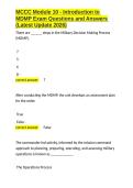 MCCC Module 10 - Introduction to MDMP Exam Questions and Answers &lpar;Latest Update 2026&rpar;&period;docx
