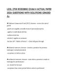 LEGL 2700 ROESSING EXAM 4 ACTUAL PAPER 2026 QUESTIONS WITH SOLUTIONS GRADED A&plus;