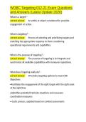 WOBC Targeting 012-21 Exam Questions and Answers &lpar;Latest Update 2026&rpar;&period;docx