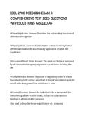 LEGL 2700 ROESSING EXAM 4 COMPREHENSIVE TEST 2026 QUESTIONS WITH SOLUTIONS GRADED A&plus;