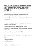 LEGL 2700 ROESSING EXAM 4 FINAL PAPER 2026 QUESTIONS WITH FULL SOLUTION GRADED A&plus;