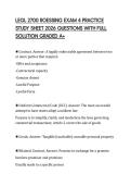 LEGL 2700 ROESSING EXAM 4 PRACTICE STUDY SHEET 2026 QUESTIONS WITH FULL SOLUTION GRADED A&plus;