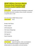 MDMP &lpar;Military Decision-Making Process&rpar; Exam Questions and Answers &lpar;Latest Update 2026&rpar;&period;docx