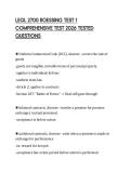 LEGL 2700 ROESSING TEST 1 COMPREHENSIVE TEST 2026 TESTED QUESTIONS