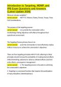 Introduction to Targeting&comma; MDMP&comma; and IPB Exam Questions and Answers &lpar;Latest Update 2026&rpar;&period;docx