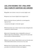 LEGL 2700 ROESSING TEST 1 FINAL PAPER 2026 COMPLETE QUESTIONS AND ANSWERS