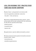 LEGL 2700 ROESSING TEST 1 PRACTICE STUDY GUIDE 2026 SOLVED QUESTIONS