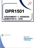 DPR1501 - ASSIGNMENT 1 SOLUTIONS &lpar; SEMESTER 1 2026 &rpar;